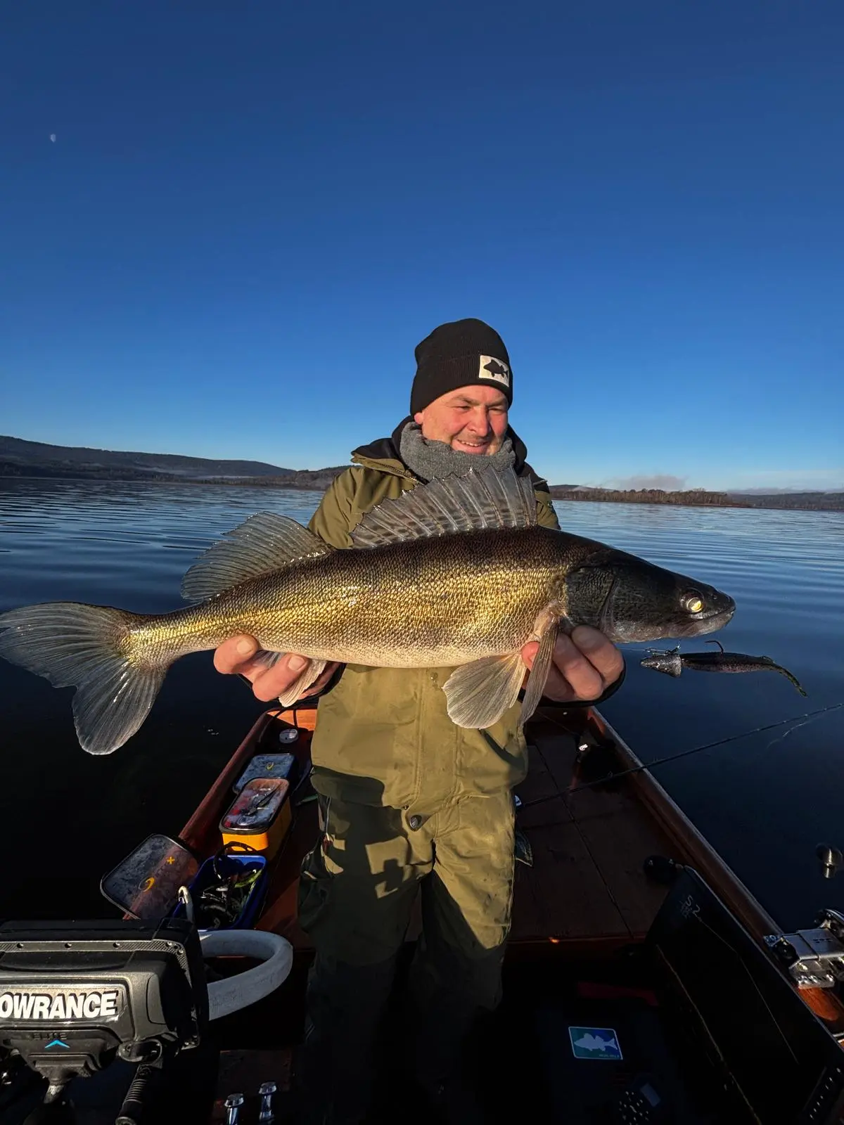 Impressive pike-perch catch during blue hour on the Danube