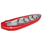Red inflatable kayak