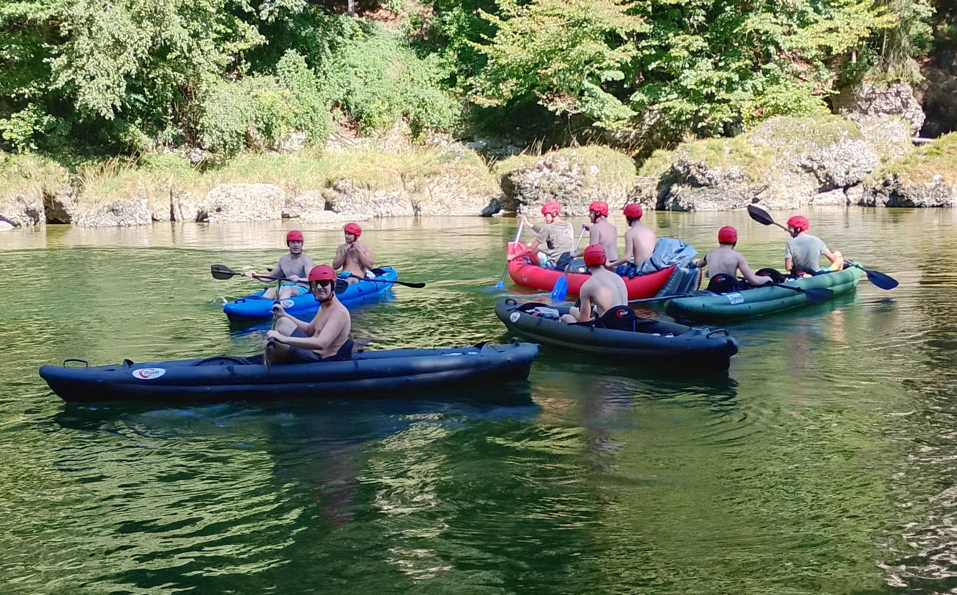 Kajak auf der Traun