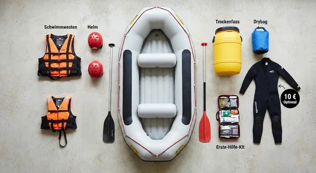 Schwimmwesten, Helme und Paddel – professionelle Sicherheitsausrüstung bei TraunXperience